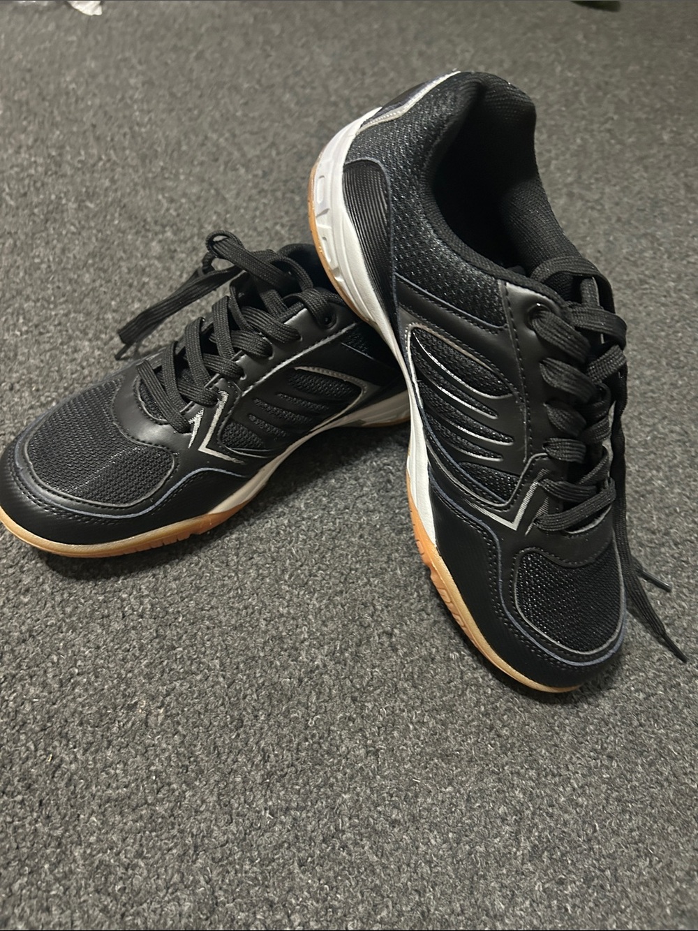 bcg Black Athletic Sneakers with Gum Outsole